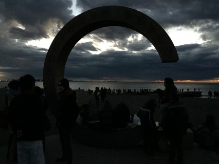 Sunrise at Southern beach in Japan