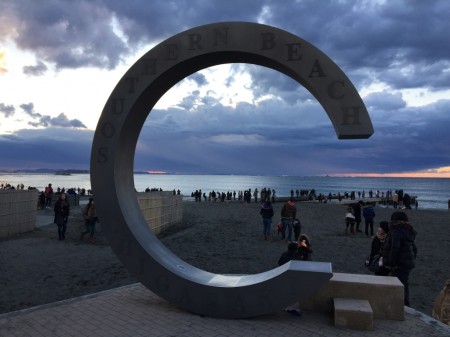 Sunrise at Southern beach in Japan