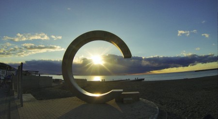 Sunrise at Southern beach in Japan