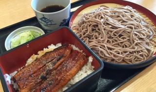broiled eel and Soba