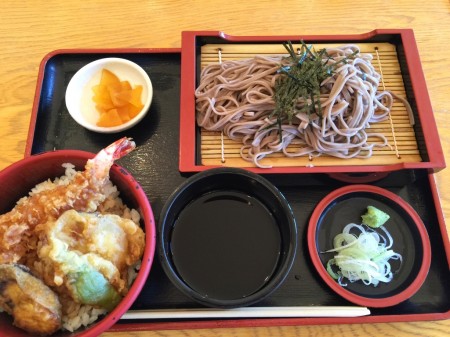 Tempura bowl and Soba set meal