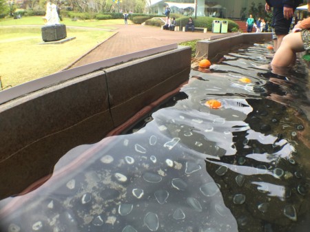 Foot spa in Hakone open air museum