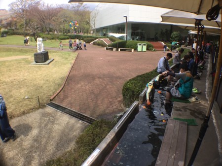 Foot spa in Hakone open air museum