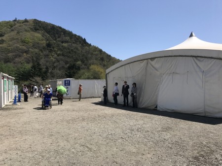 Public lavatory　at Fuji Shibazakura festival