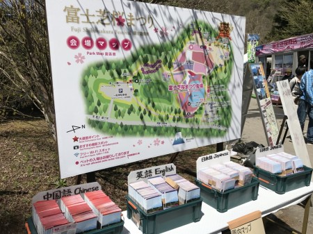 Free maps in Fuji Shibazakura festival