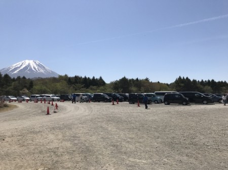 Parking lot of Fuji Shibazakura festival