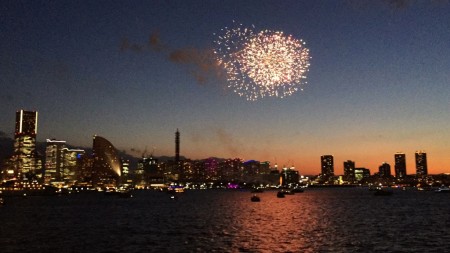fireworks of Yokohama Kaikosai festival