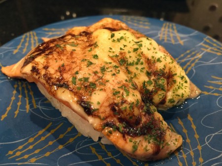 Grilled salmon topped with mayonnaise in Gurume Tei 