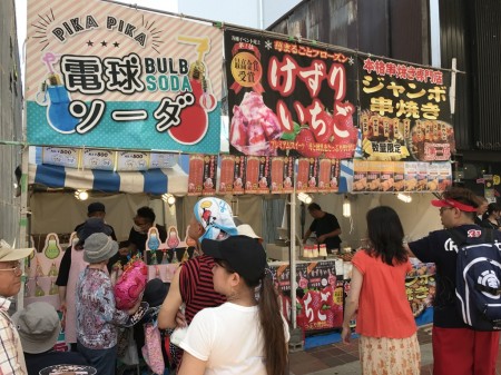 Street stalls at Hiratsuka Tanabata Festival