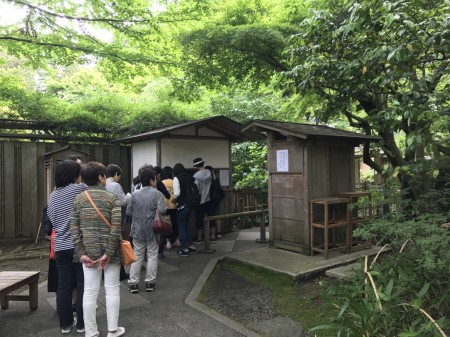 Ticket counter at Meigetsuin temple in Kamakura