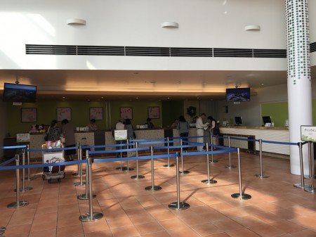 Front desk of Mitsui Garden Hotel Prana Tokyo Bay