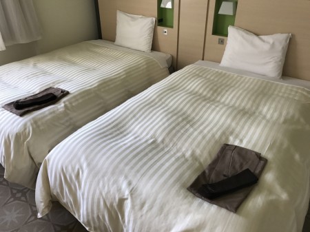 Beds in the room of Mitsui Garden Hotel Prana Tokyo Bay