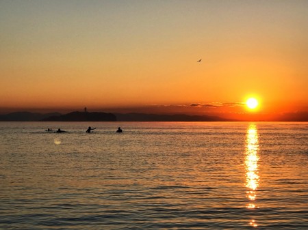 First sunrise of the year at Chigasaki Head Land Beach