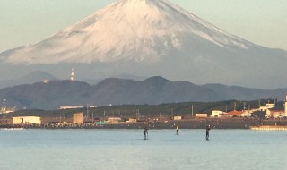 Mount Fuji from Chigasaki Head Land Beach