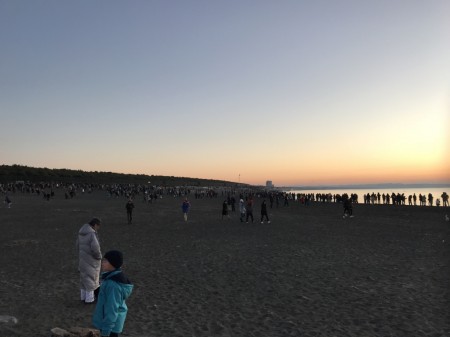 First sunrise of the year at Chigasaki Head Land Beach