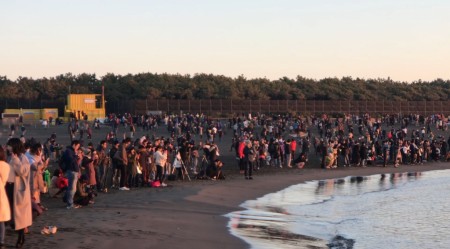 First sunrise of the year at Chigasaki Head Land Beach