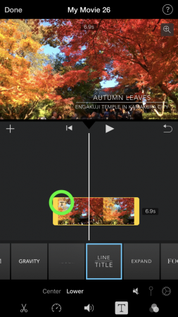 add captions by iMovie for iOS