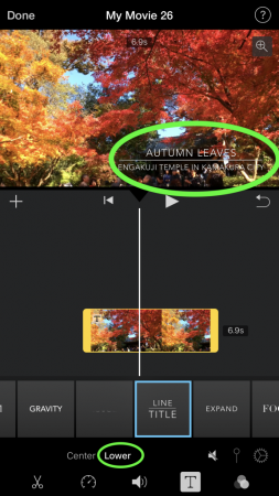 add captions by iMovie for iOS
