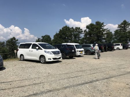 Parking lot of the Asao Shinden venue in Akeno Sunflower Festival