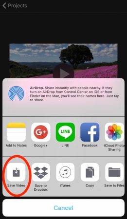 Export video by iMovie for iOS3